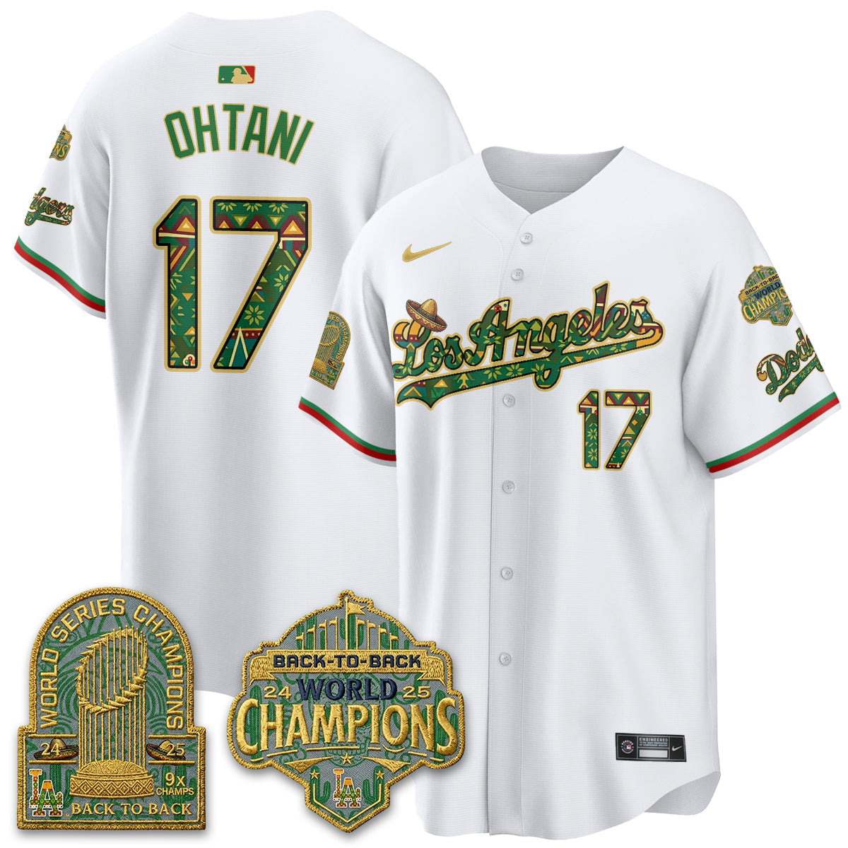 Los Angeles Dodgers x Mexican Heritage âLetâs Fiesta!â 2026 Limited Vapor Jersey - All Stitched