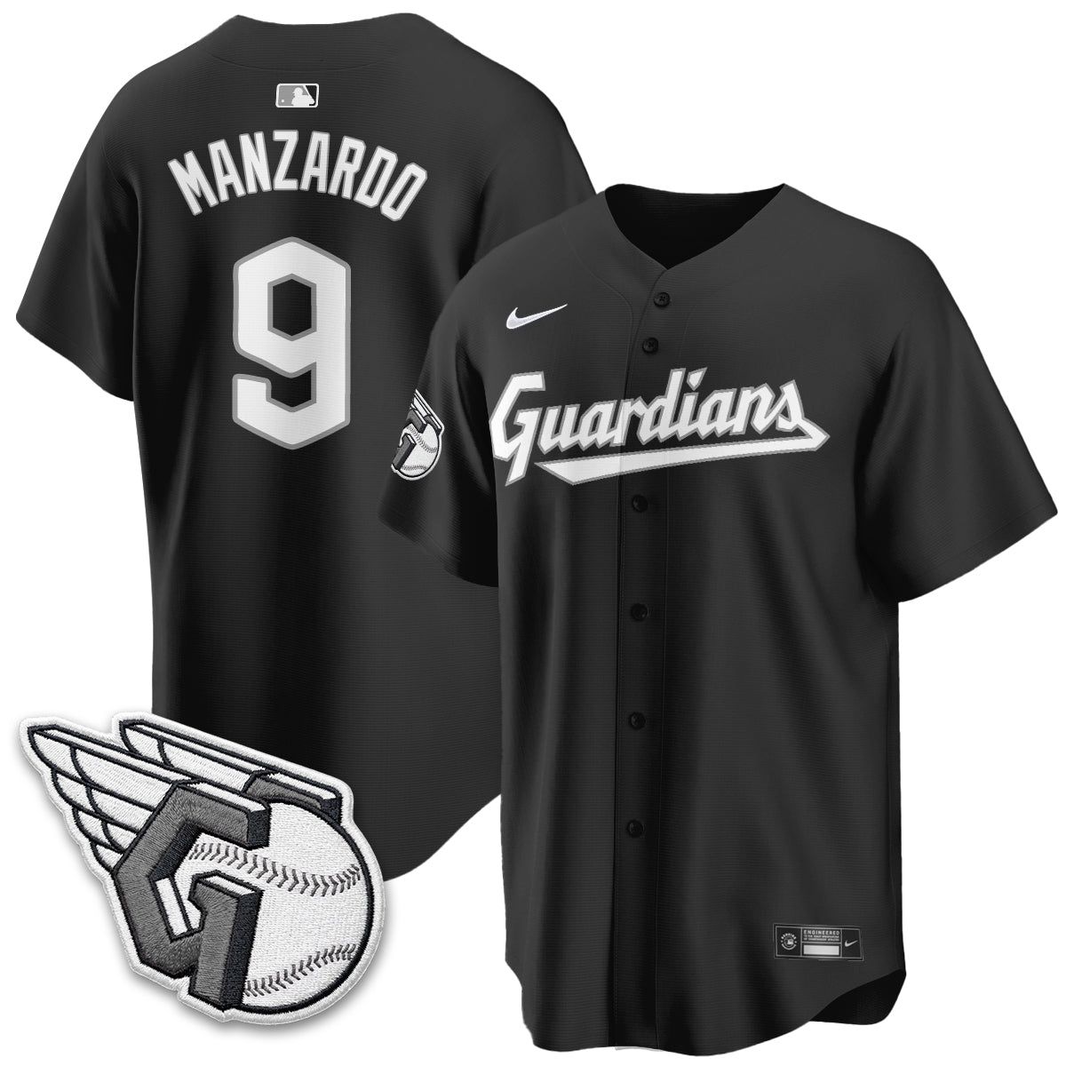Cleveland Guardians 2026 Black Out Style Limited Vapor Jersey - All Stitched