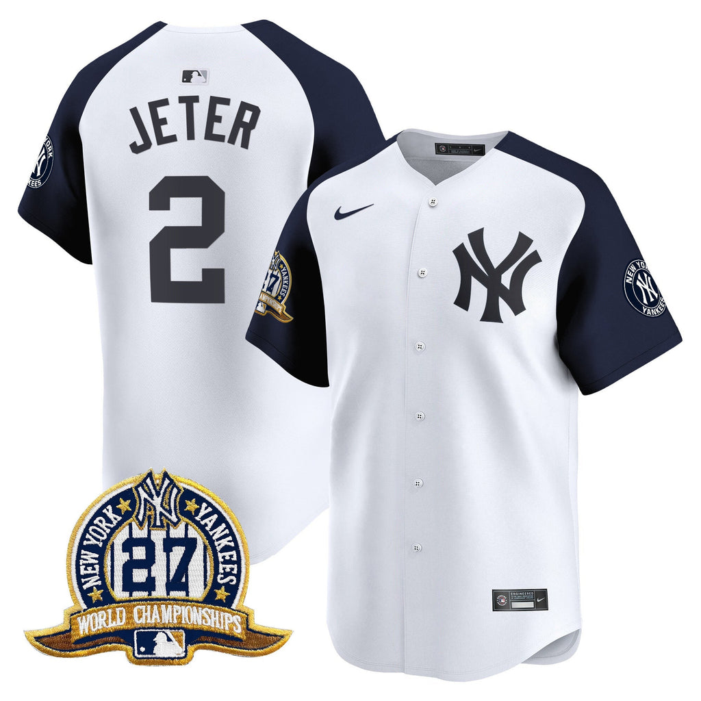 NYY 27 Time Champions Patch Vapor Premier Limited Jersey - All Stitched