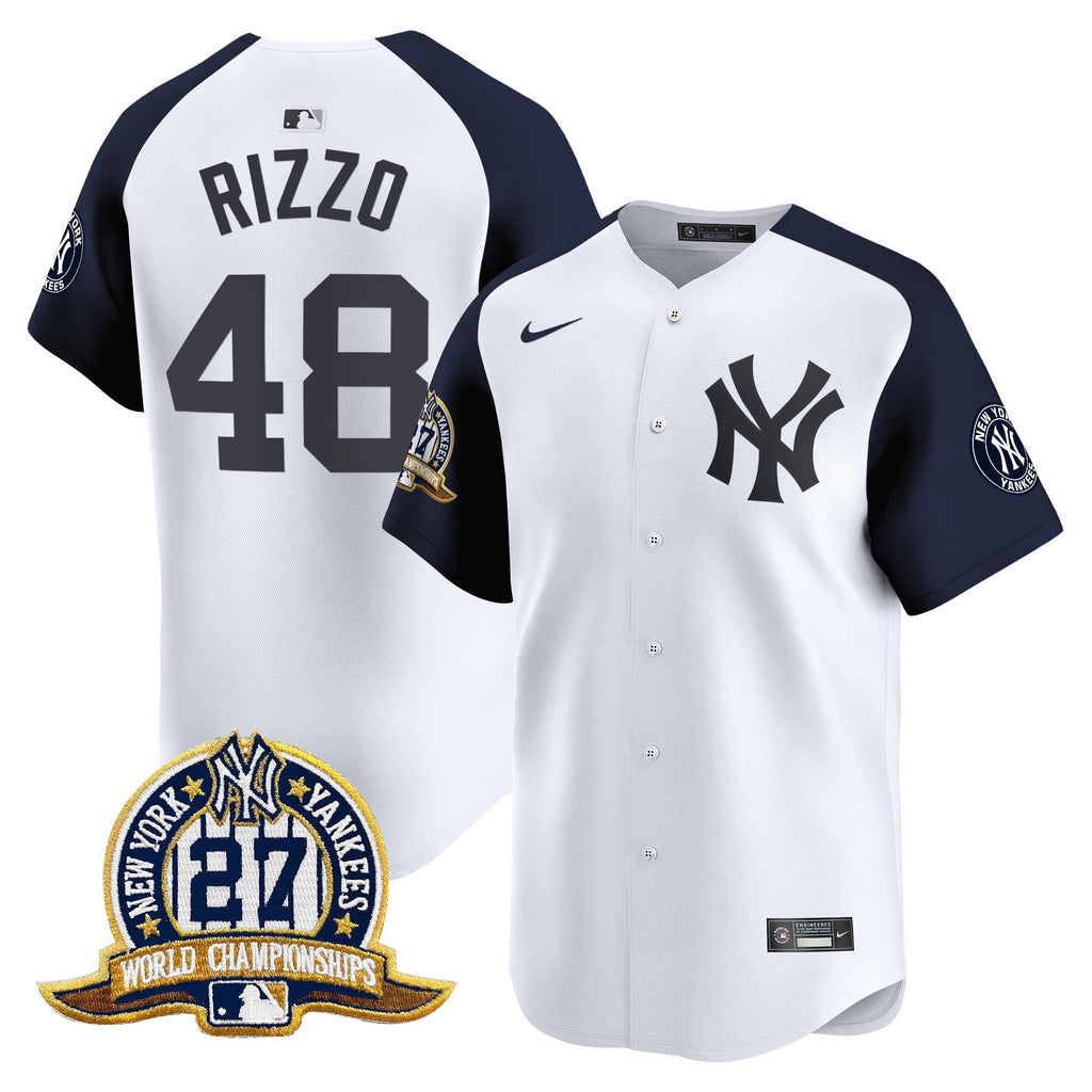 NYY 27 Time Champions Patch Vapor Premier Limited Jersey - All Stitched
