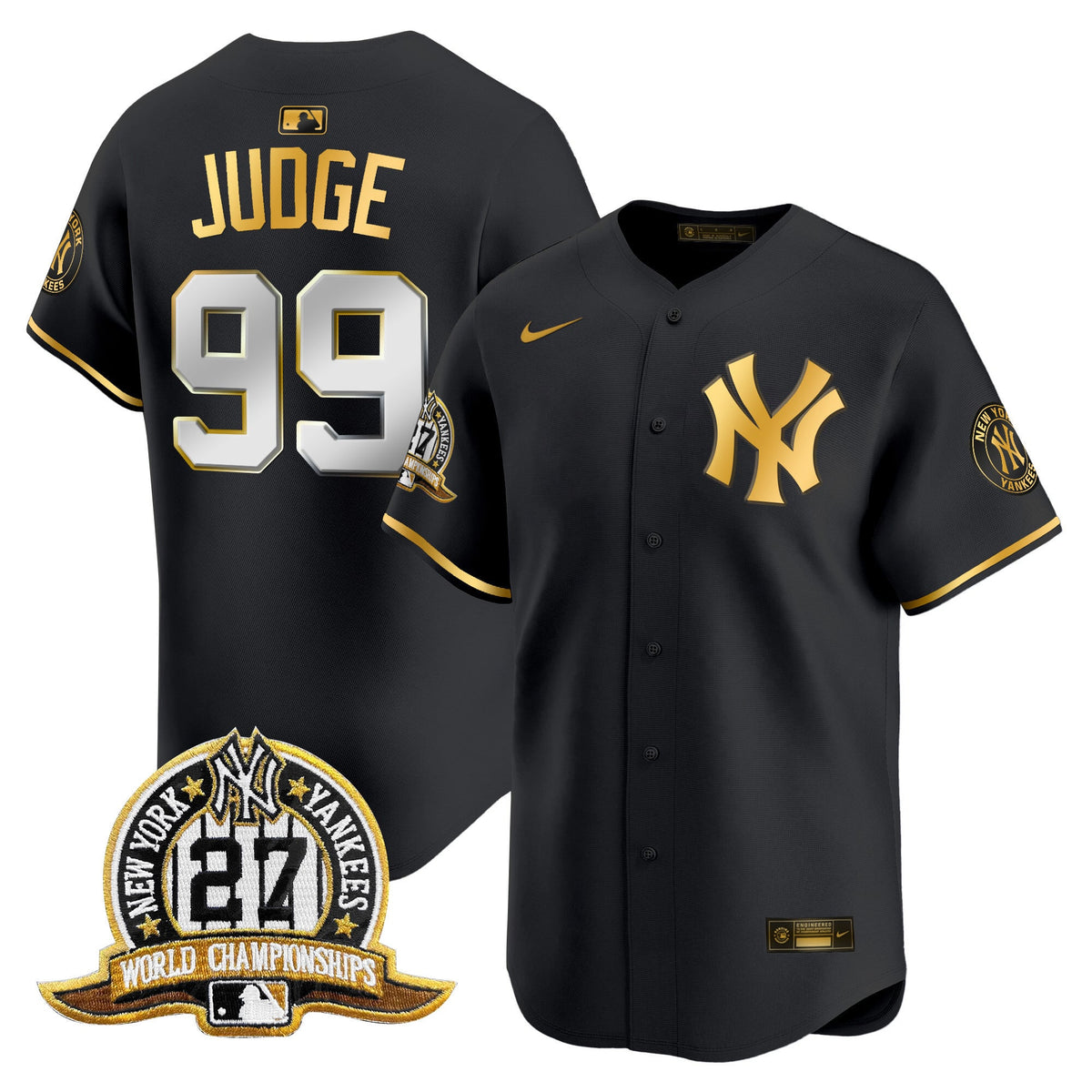 NYY 27 Time Champions Patch Vapor Premier Limited Jersey - All Stitched