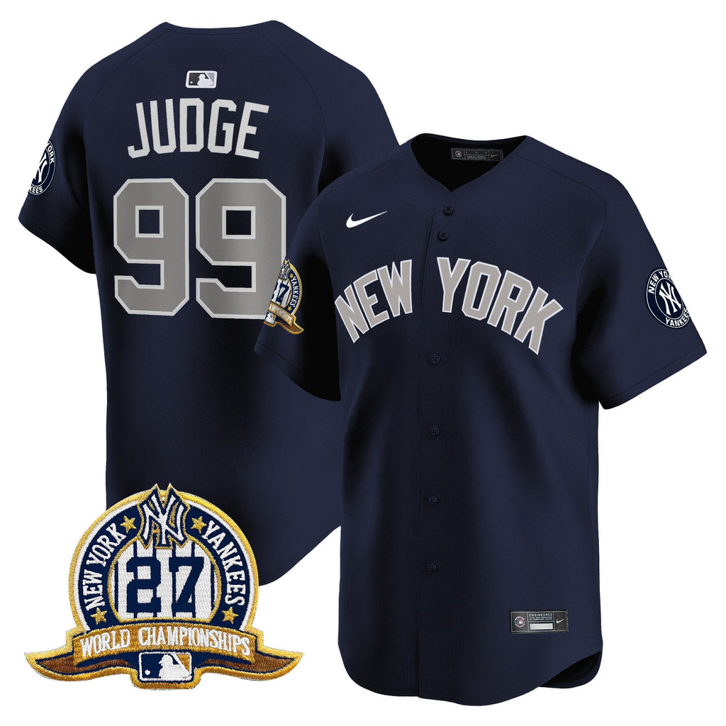 NYY 27 Time Champions Patch Vapor Premier Limited Jersey - All Stitched