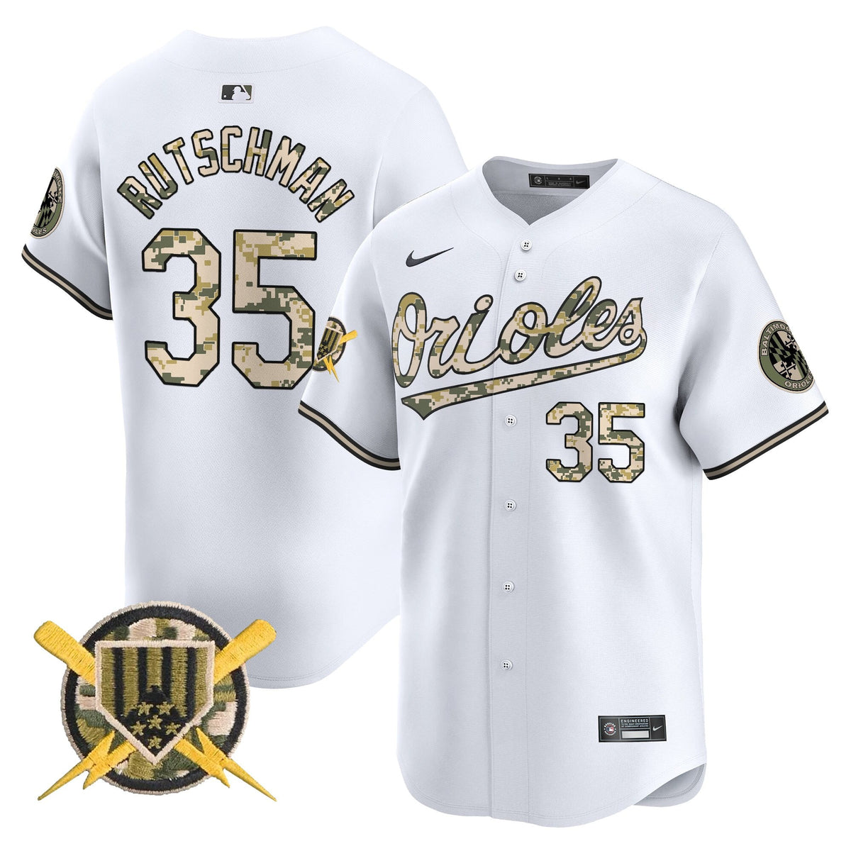 Baltimore Orioles Armed Forces Day Vapor Premier Limited Jersey - All Stitched
