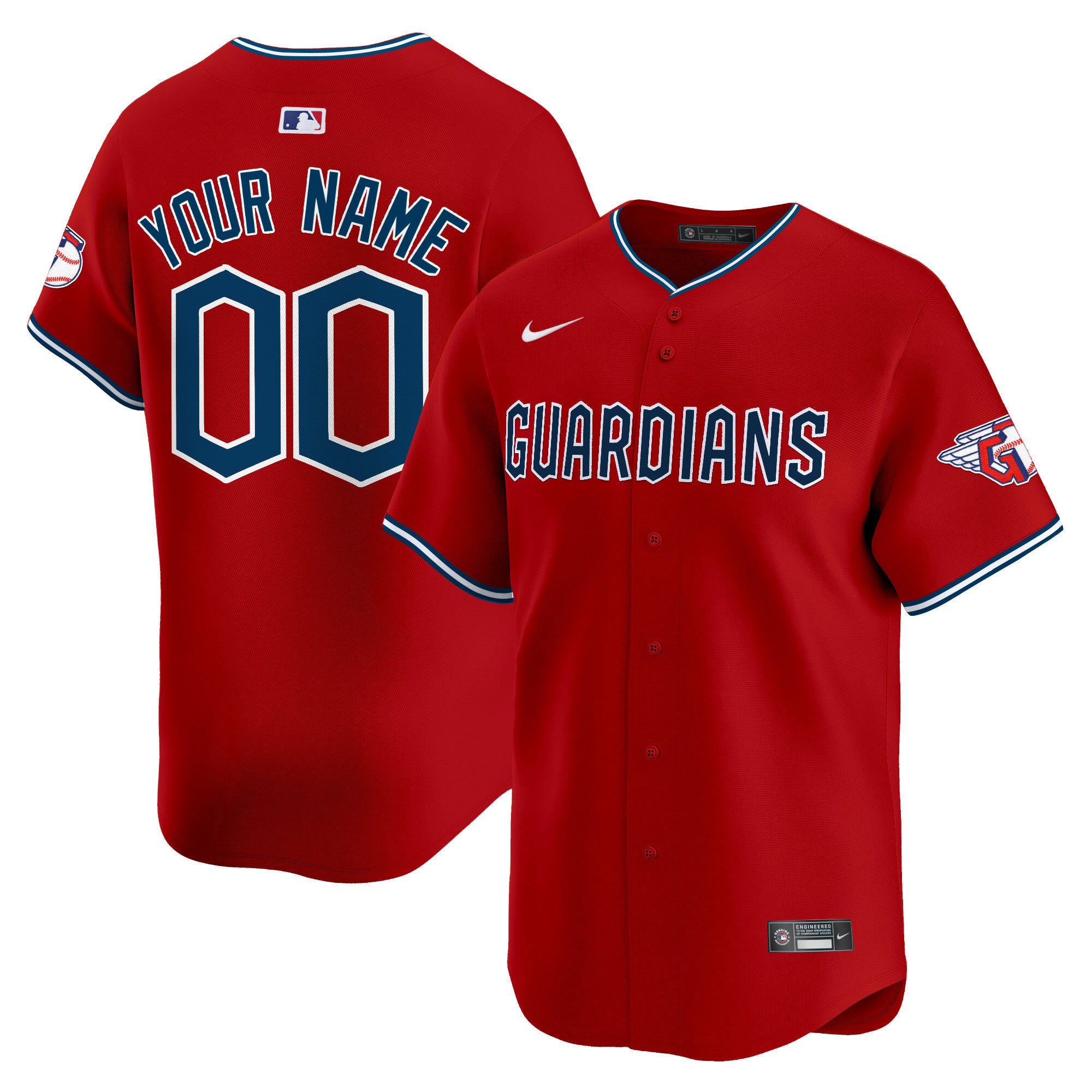 Cleveland Guardians 2025 Vapor Premier Limited Custom Jersey - All Stitched